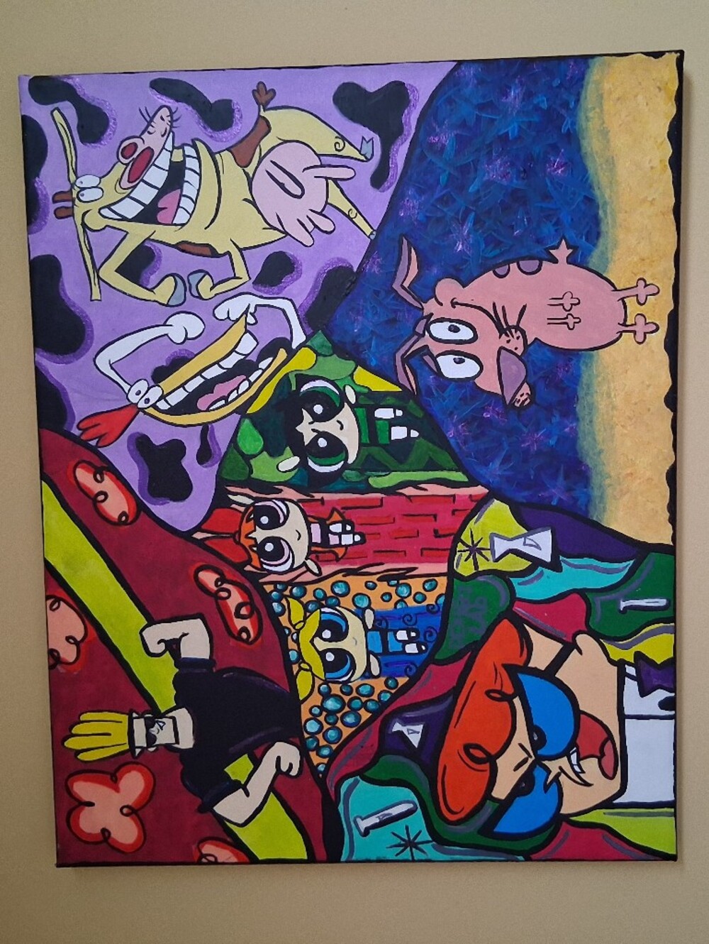 Original Cartoon Network Inspired Vibrant Cartoon Pop Art Wall Canvas